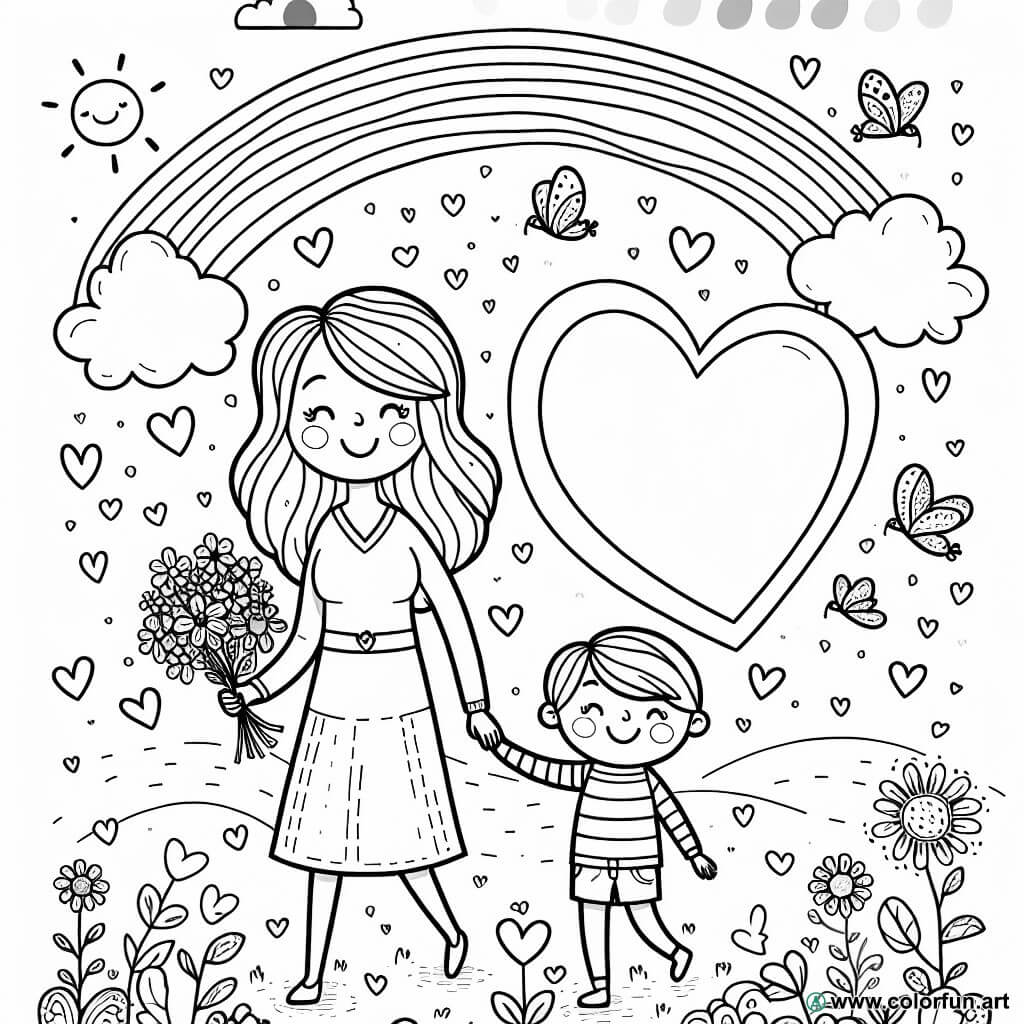 Coloriage Pour Maman Je T Aime T L Charger Ou Imprimer Gratuitement