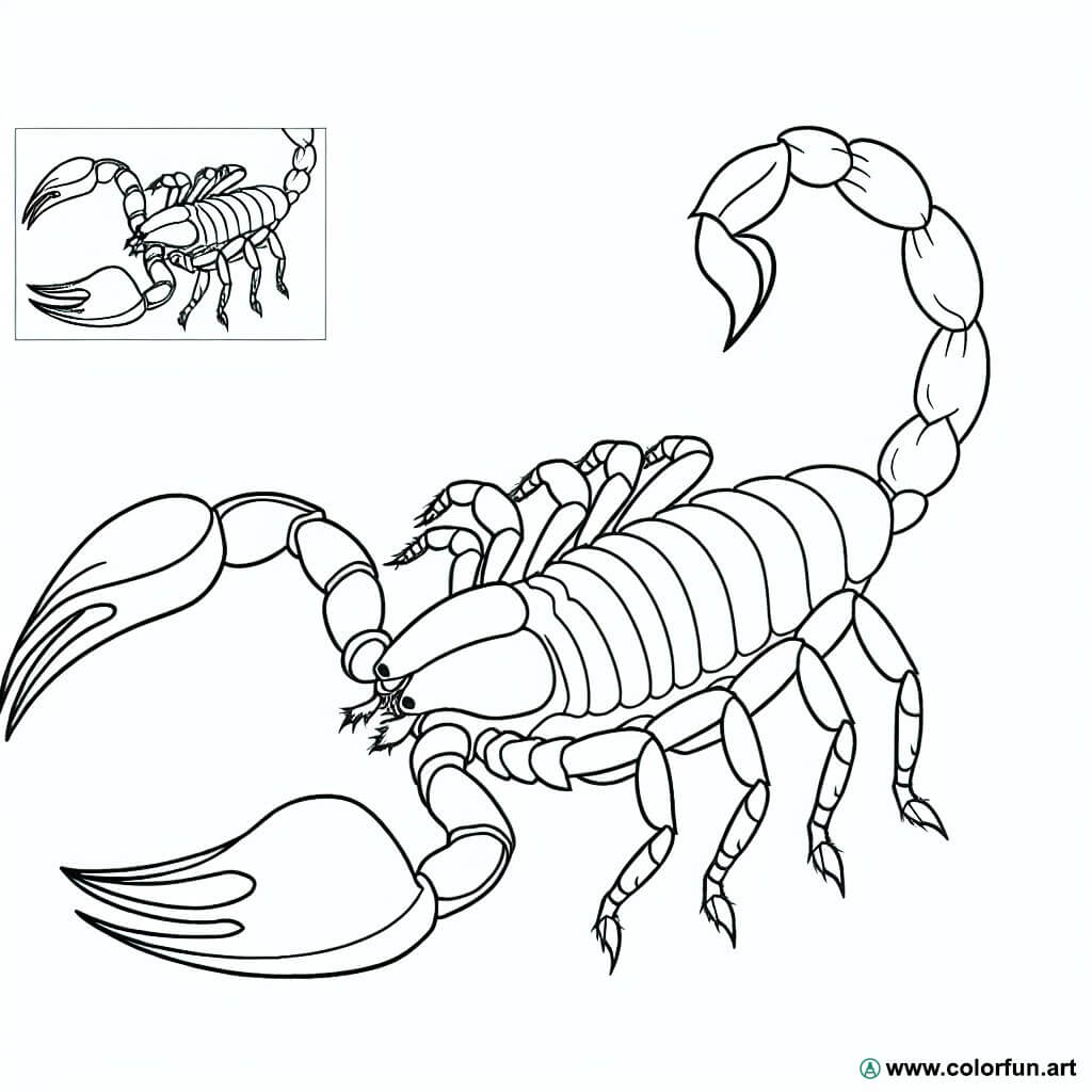 coloriage scorpion féroce