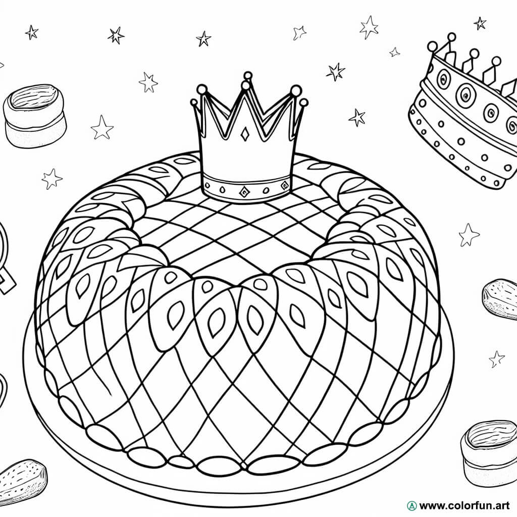 Coloriage Facile De La Galette Des Rois T L Charger Ou Imprimer Gratuitement