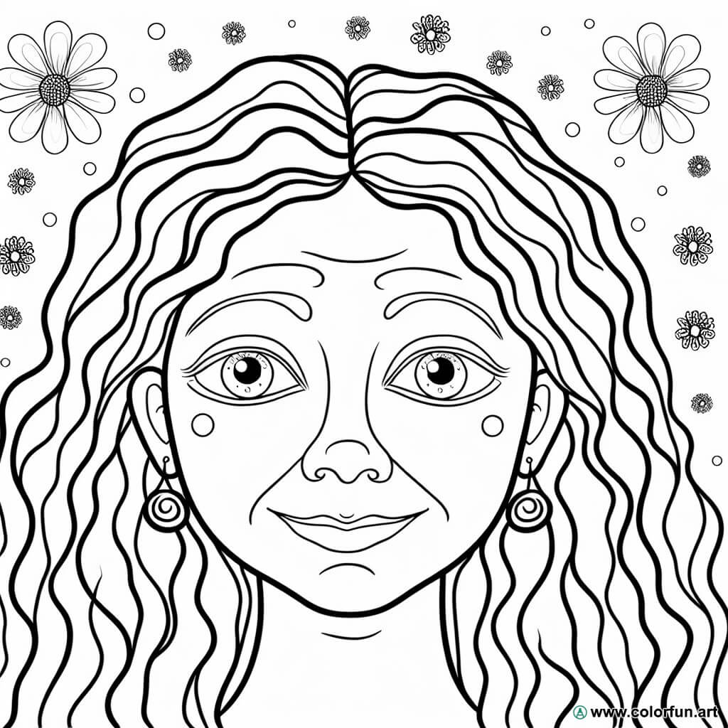 Coloriage Dun Visage De Femme Adulte à Télécharger Ou à Imprimer Gratuitement 