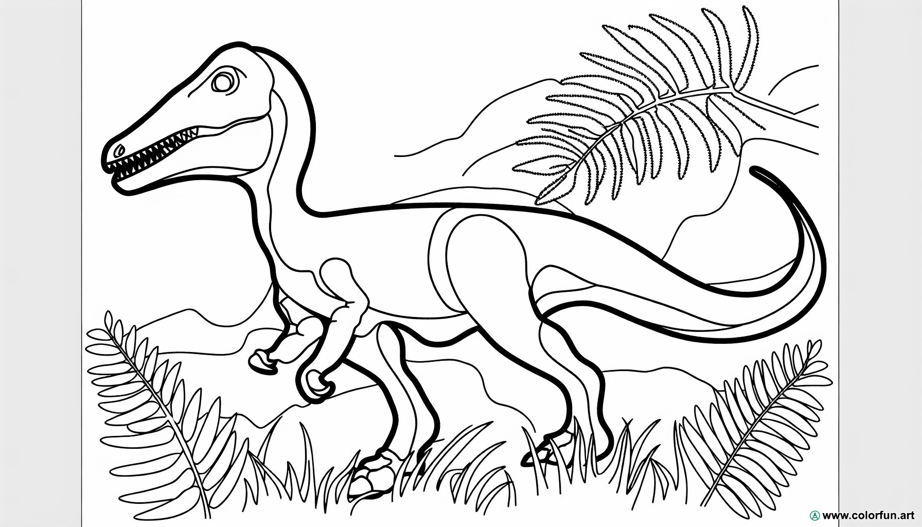 coloriage jurassic park vélociraptor