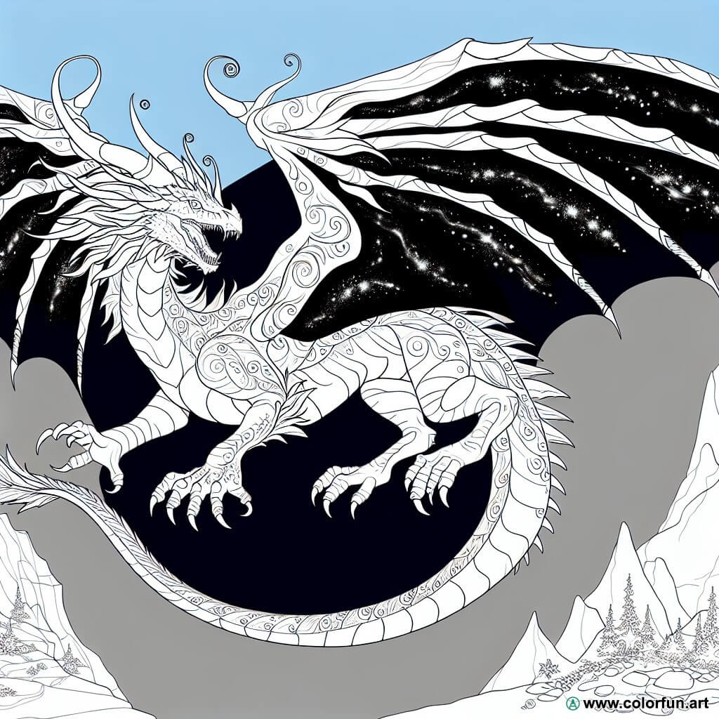 coloriage dragon fantastique