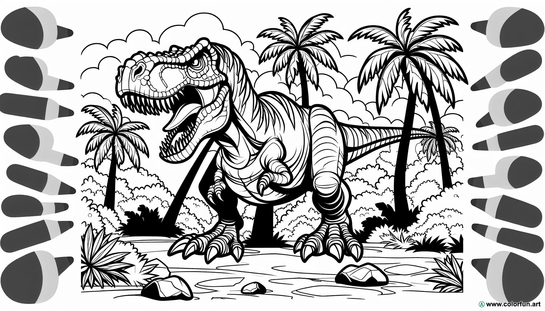 coloriage jurassic park indominus rex