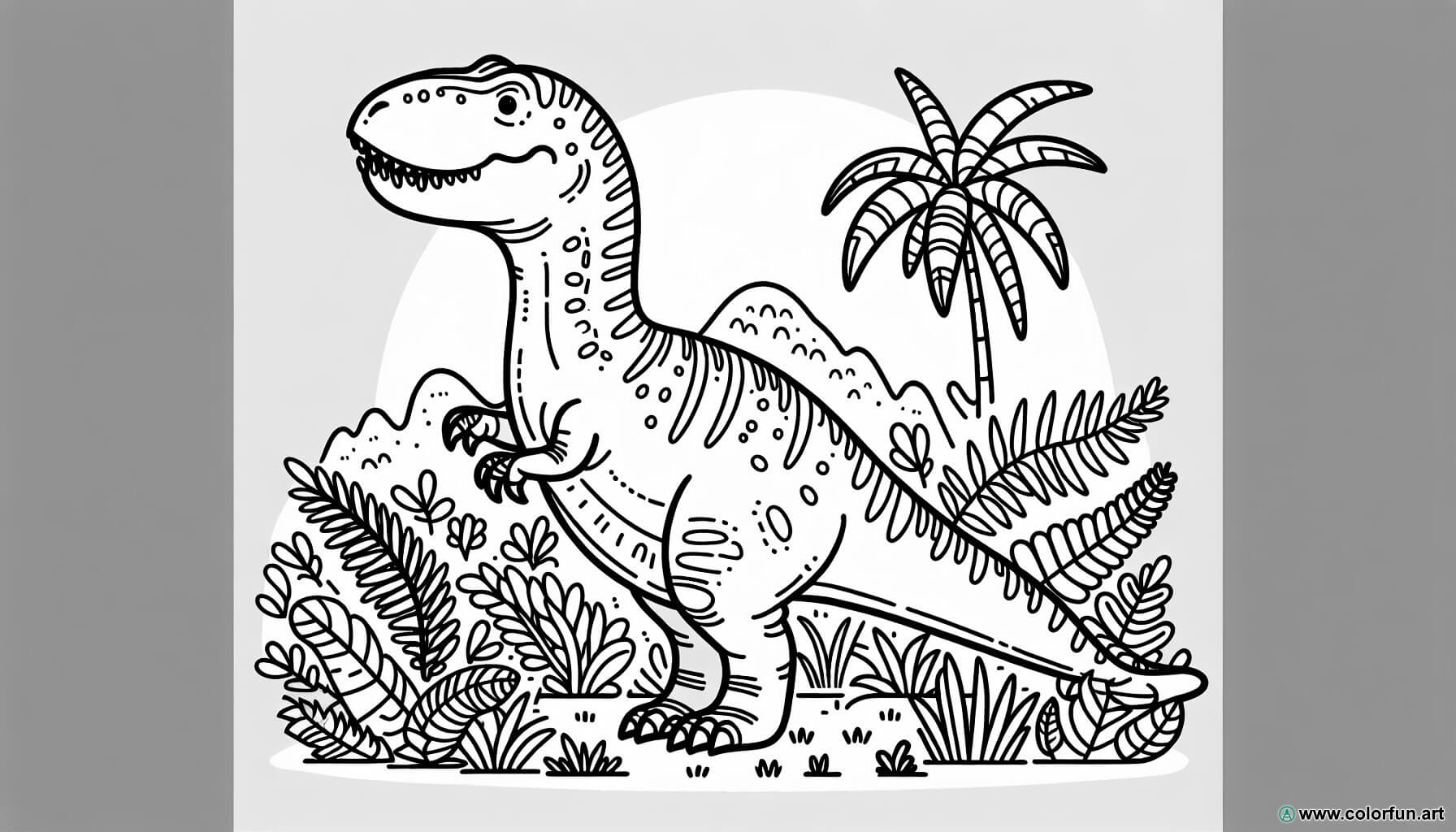 Coloriage Dun Tyrannosaure Dinosaure à Télécharger Ou à Imprimer Gratuitement