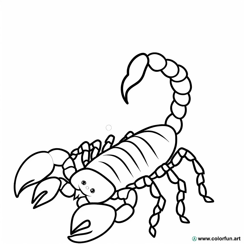 coloriage scorpion facile