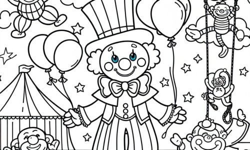 Coloriage De Clown Au Cirque T L Charger Ou Imprimer Gratuitement